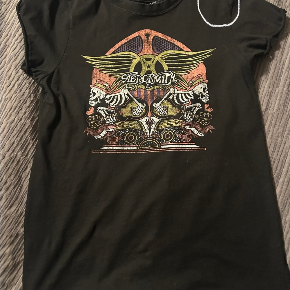 Recycled Karma Black Graphic Tee with Bold Design